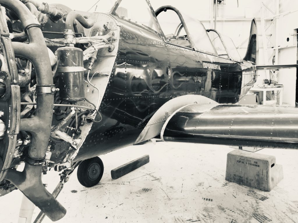 Yak 52 in CPA's maintenance shop