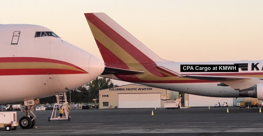 The ramp at CPA, with 2 Boeing 747s.